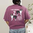 Boston Terrier Humor Bostie Dog Lover For Men Women Kids Women's Comfort Colors T-Shirt Back Print Berry