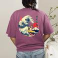Boston Terrier Japanese Kanagawa Wave Surf Loyal Dog Men Women Kids Women's Comfort Colors T-Shirt Back Print Berry