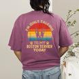 Boston Terrier Lover I'm Only Talking To My Dog Today Women's Comfort Colors T-Shirt Back Print Berry
