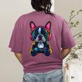 Boston Terrier Lovers Gaming Headphones Boston Terrier Women's Comfort Colors T-Shirt Back Print Berry