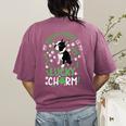 My Boston Terrier Is My Lucky Charm Paw Dog St Patrick's Day Women's Comfort Colors T-Shirt Back Print Berry