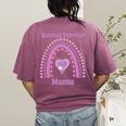 Boston Terrier Mama Cute Rainbow Paw Heart Shape Women's Comfort Colors T-Shirt Back Print Berry