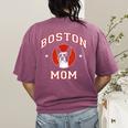 Boston Terrier Mom Dog Mother Women's Comfort Colors T-Shirt Back Print Berry