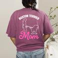 Boston Terrier Mom Women's Comfort Colors T-Shirt Back Print Berry