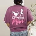 Boston Terrier Mom Boston Terrier Mom Women's Comfort Colors T-Shirt Back Print Berry