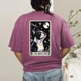 Boston Terrier Tarot Card Star With The Moon Men Women Kids Women's Comfort Colors T-Shirt Back Print Berry