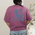 Boston Terrier UFO Cowboy Dog Dog Mom Dog Dad Alien Dog Women's Comfort Colors T-Shirt Back Print Berry