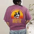 Boston Terrier Never Underestimate a Girl With a Bostie Women's Comfort Colors T-Shirt Back Print Berry