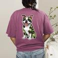Camo Boston Terrier Pet Owner Camouflage Dog Lover Women's Comfort Colors T-Shirt Back Print Berry