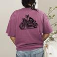 Cool Boston Terrier Riding a Motorcycle Biker Dog Lover For Men Women Kids Women's Comfort Colors T-Shirt Back Print Berry