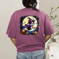 Cute Boston Terrier Halloween Costume Dog Lover Women Girls Women's Comfort Colors T-Shirt Back Print Berry
