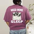 Cute Boston Terrier Need More Sleep Pajamas Nightgown Women's Comfort Colors T-Shirt Back Print Berry