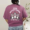 Cute Cartoon For Dog Owners Pet Team Boston Terrier Women's Comfort Colors T-Shirt Back Print Berry