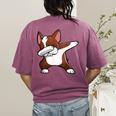 Dabbing Red Boston Terrier Dab Dance Dog Men Women Kids Women's Comfort Colors T-Shirt Back Print Berry