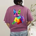 Dog Lover Boston Terrier Dog Colorful Boston Terrier Men Women Kids Women's Comfort Colors T-Shirt Back Print Berry