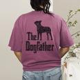 The Dogfather Boston Terrier Dog Funny Dog Gift T-Shirt For Men Women Girls Kids Women's Comfort Colors T-Shirt Back Print Berry