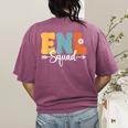 ENL Squad Back To School Teachers Students ENL Crew Men Women Girls Kids Women&#x27;s Comfort Colors T-Shirt Back Print Berry