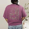 Frenchton Dad French Bulldog Boston Terrier Camo USA Flag Women's Comfort Colors T-Shirt Back Print Berry