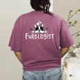 Furologist Puppy Stylist Cute Dog Groomer Men Women Women's Comfort Colors T-Shirt Back Print Berry