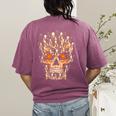 Halloween Costume Skull Boston Terrier Dog Lover For Men Women Kids Women's Comfort Colors T-Shirt Back Print Berry