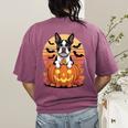 Halloween Retro Boston Terrier Women's Comfort Colors T-Shirt Back Print Berry