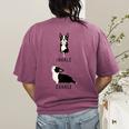 Inhale Exhale Yoga Boston Terrier Tshirt Women's Comfort Colors T-Shirt Back Print Berry