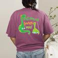 Kids My Nonna Loves Me Dinosaur Grandson Women's Comfort Colors T-Shirt Back Print Berry