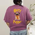 Lovely Harry Pugger Pug Women's Comfort Colors T-Shirt Back Print Berry