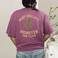 Mary Shelley's Monster Fan Club Gothic Horror Parody Women's Comfort Colors T-Shirt Back Print Berry