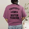 Property Of Boston Terrier Boston Terrier Shirt Women's Comfort Colors T-Shirt Back Print Berry