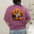 Pumpkin Boston Terrier Costume On Boston Terrier Halloween Women's Comfort Colors T-Shirt Back Print Berry