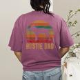 Retro Boston Terrier Dad Dog Owner Pet Bostie Father Women's Comfort Colors T-Shirt Back Print Berry