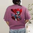 Super Power Superhero Boston Terrier Dog For Men Women Kids Women's Comfort Colors T-Shirt Back Print Berry