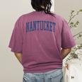 Varsity Grey Nantucket Women's Comfort Colors T-Shirt Back Print Berry
