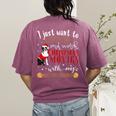 Watch Christmas Movies With My Boston Terrier Bostie Women's Comfort Colors T-Shirt Back Print Berry