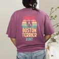 Worlds Best Boston Terrier Aunt Women's Comfort Colors T-Shirt Back Print Berry