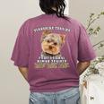 Yorkshire Terrier Yorkie Dog Professional Human Trainer Women's Comfort Colors T-Shirt Back Print Berry