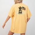 Boston Terrier 4th Of July US American Flag Dog Patriotic Women's Comfort Colors T-Shirt Back Print Mustard