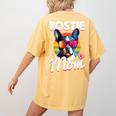 Boston Terrier Bostie Dog Breed Pet Bostie Mom Women's Comfort Colors T-Shirt Back Print Mustard