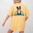 Boston Terrier Boston-Bulldog For Men Women Girls Kids Women's Comfort Colors T-Shirt Back Print Mustard