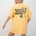Boston Terrier Dog Bostie Mom Idea For Women Women's Comfort Colors T-Shirt Back Print Mustard