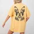 Boston Terrier Dog Bostie Nature Memorial Idea Men Women Women's Comfort Colors T-Shirt Back Print Mustard