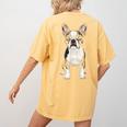 Boston Terrier Dog Motif Pet Art Boston Terrier For Men Women Kids Women's Comfort Colors T-Shirt Back Print Mustard