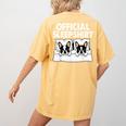 Boston Terrier Dog Official Sleep Pajamas Nightgown Women's Comfort Colors T-Shirt Back Print Mustard