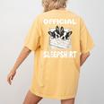 Boston Terrier Dog Official Sleepshirt Pajamas Nightgown For Men Women Girls Kids Women's Comfort Colors T-Shirt Back Print Mustard
