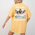 Boston Terrier Dog Official Sleepshirt Pajamas Nightgown Men Women Girls Kids Women's Comfort Colors T-Shirt Back Print Mustard