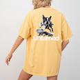 Boston Terrier Dog Untamed For Men Women Women's Comfort Colors T-Shirt Back Print Mustard