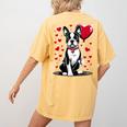 Boston Terrier Dog Valentine's Day Dog Owner Valentine Women's Comfort Colors T-Shirt Back Print Mustard