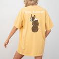 Boston Terrier Who Farted Women's Comfort Colors T-Shirt Back Print Mustard