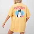 Boston Terrier Grandma Bostie Dog Owner Boston Terrier Men Women Women's Comfort Colors T-Shirt Back Print Mustard